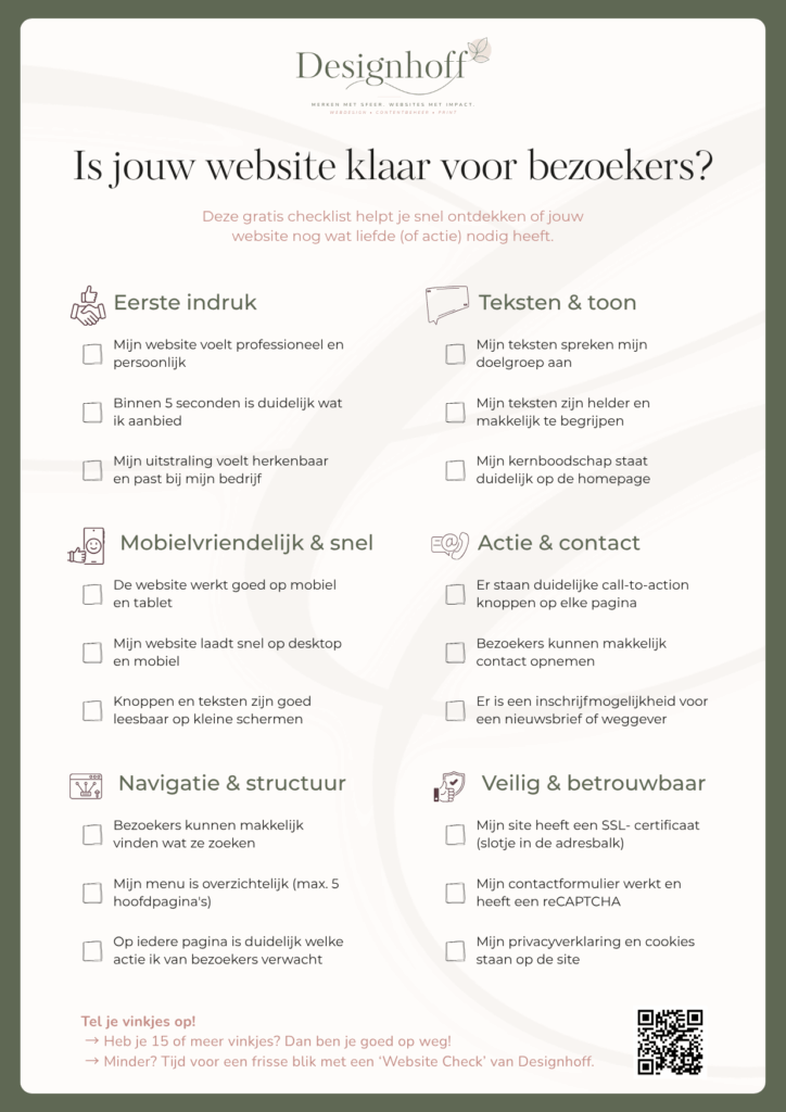 Gratis weggever - checklist