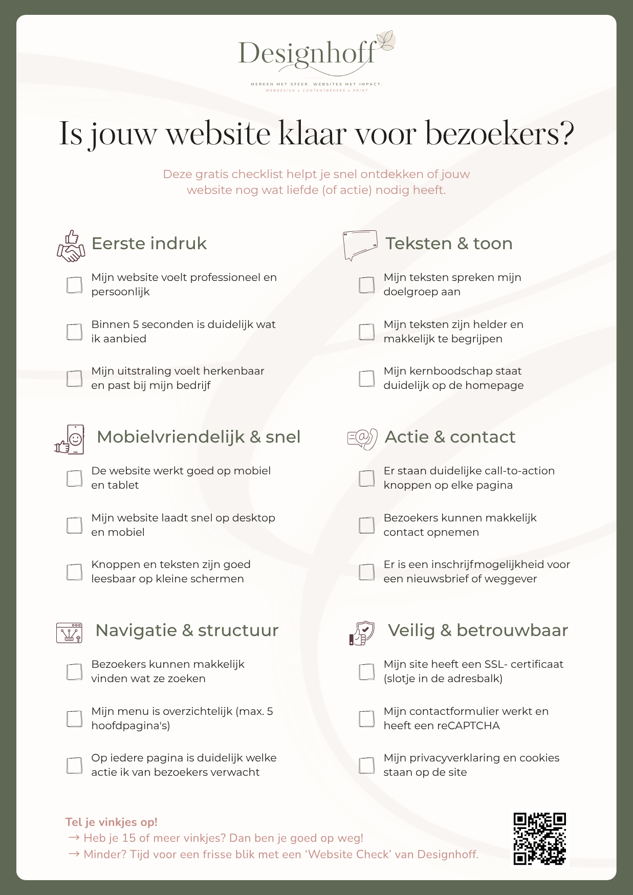 Gratis weggever - checklist