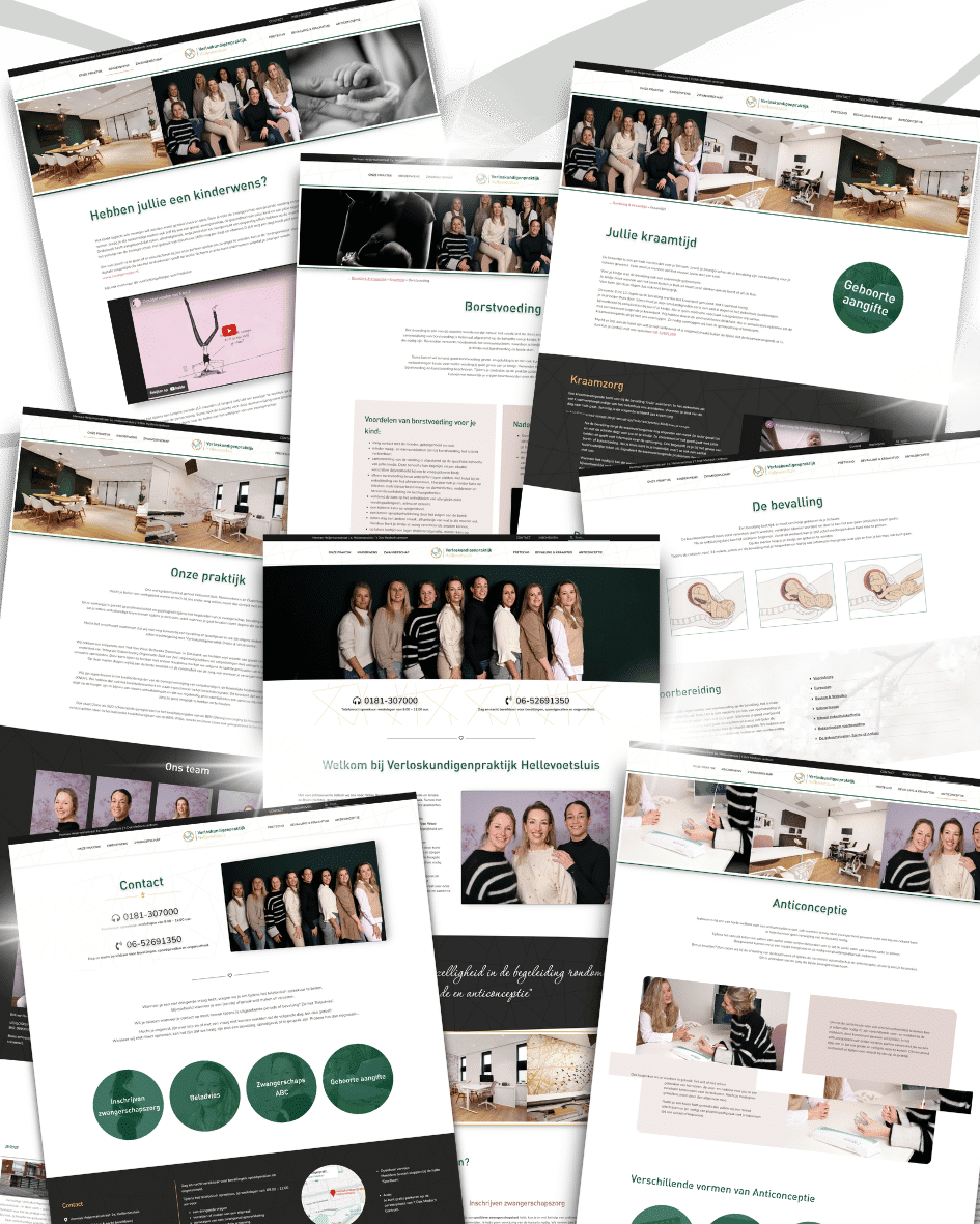 Designhoff Nieuwe website design Verloskundigenpraktijk Hellevoetsluis redesign