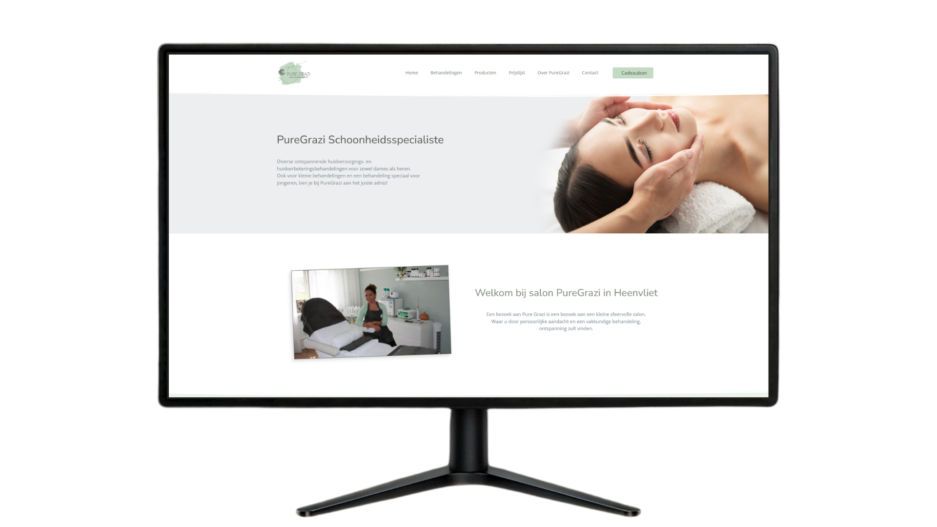 Designhoff - Webdesign - Portfolio - Pluktuin Hellevoetsluis - PureGrazi schoonheidsspecialiste